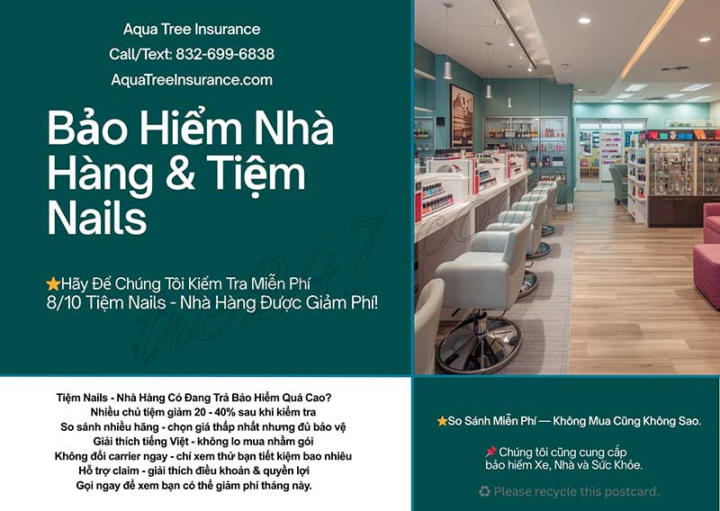 Bảo Hiểm Đúng Ngành Bảo Vệ Đúng Rủi Ro Cho Tiệm Nails & Beauty Salon Ở TX