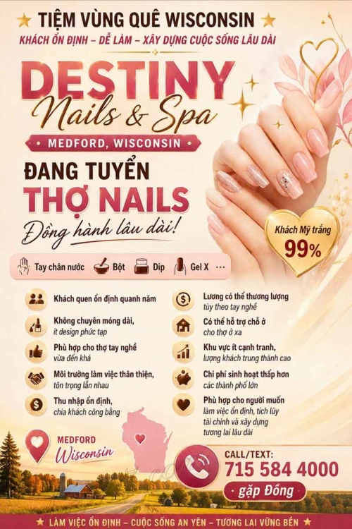 Cần Thợ Nail tại Medford, Wisconsin – Tay chân nước, Dip/SNS, Gel