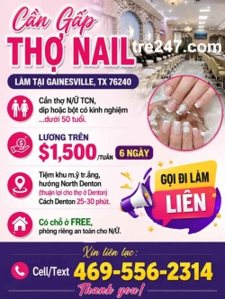Cần Gấp Thợ Nail tại Gainesville, Texas – Dip/SNS
