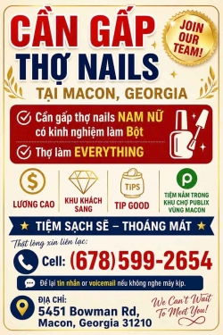 Cần Gấp Thợ Nail tại Macon, Georgia – Everything