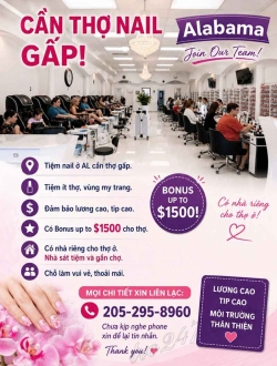 Cần Gấp Thợ Nail tại my, Alabama