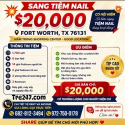 Cơ Hội Hiếm Để Sở Hữu Tiệm Nail Tại Fort Worth, TX