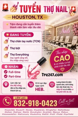 Cần Thợ Nail tại Houston, Texas – Bột, Everything