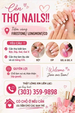 Cần Thợ Nail tại Longmont, Colorado – Gel