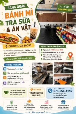 Sang Quán Bánh Mì Trà Sữa & Ăn Vặt Duluth, GA 30096 Tại Duluth, Georgia