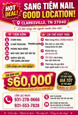 Sang Tiệm Nail tại Clarksville, Tennessee