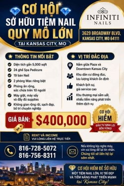 Sang Tiệm Nail tại Kansas City, Missouri – Giá $400,000