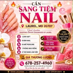 Sang Tiệm Nail tại Laurel, Maryland – 8 bàn, 8 ghế