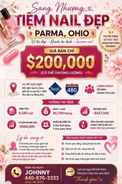Sang Tiệm Nail tại Parma, Ohio – Income 2025