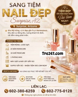 Sang Tiệm Nail tại Surprise, Arizona – 24 bàn, 18 ghế